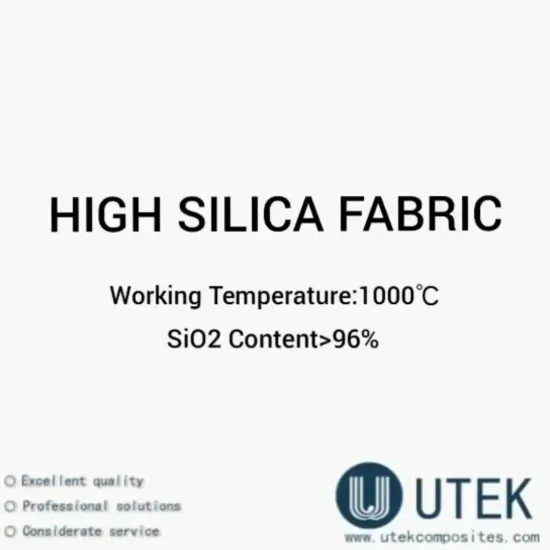 Tissu à haute teneur en silice en fibre de verre à armure toile pour l'isolation aérospatiale