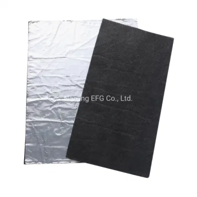 Panneau de laine de verre enduit de tapis noir de fibre de verre/isolation thermique phonique ignifuge