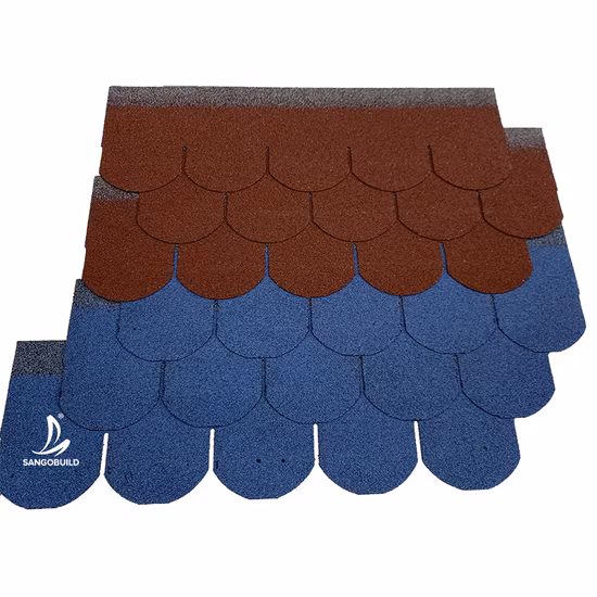 Bardeaux colorés de toit d'asphalte renforcés par fibre de verre de beau style de personnalisation d'échantillon anti