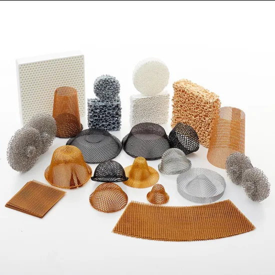 Filtre en tissu réfractaire de filtre à mailles en tissu de fibre de verre pour la filtration et la distribution de l'aluminium fondu